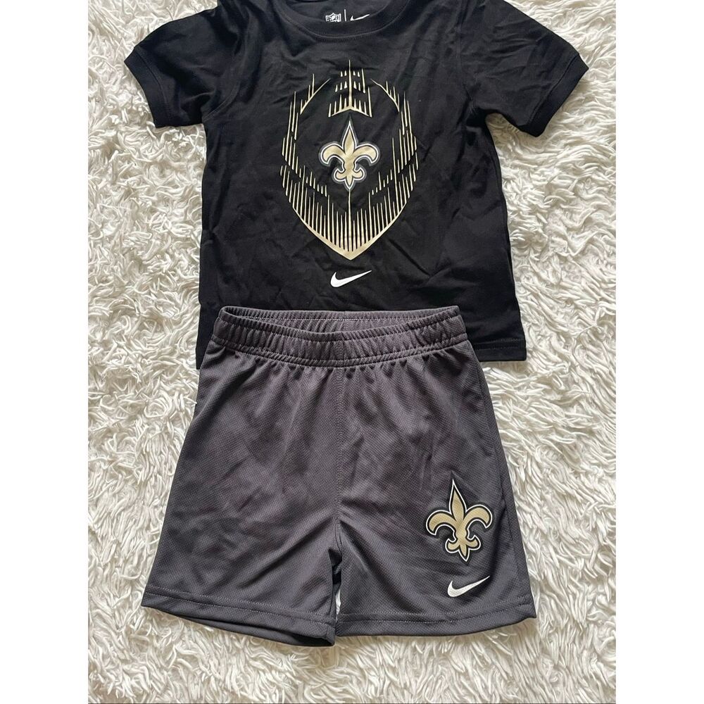 New Orleans Saints Nike Black NFL T-Shirt + Shorts Toddler 4T